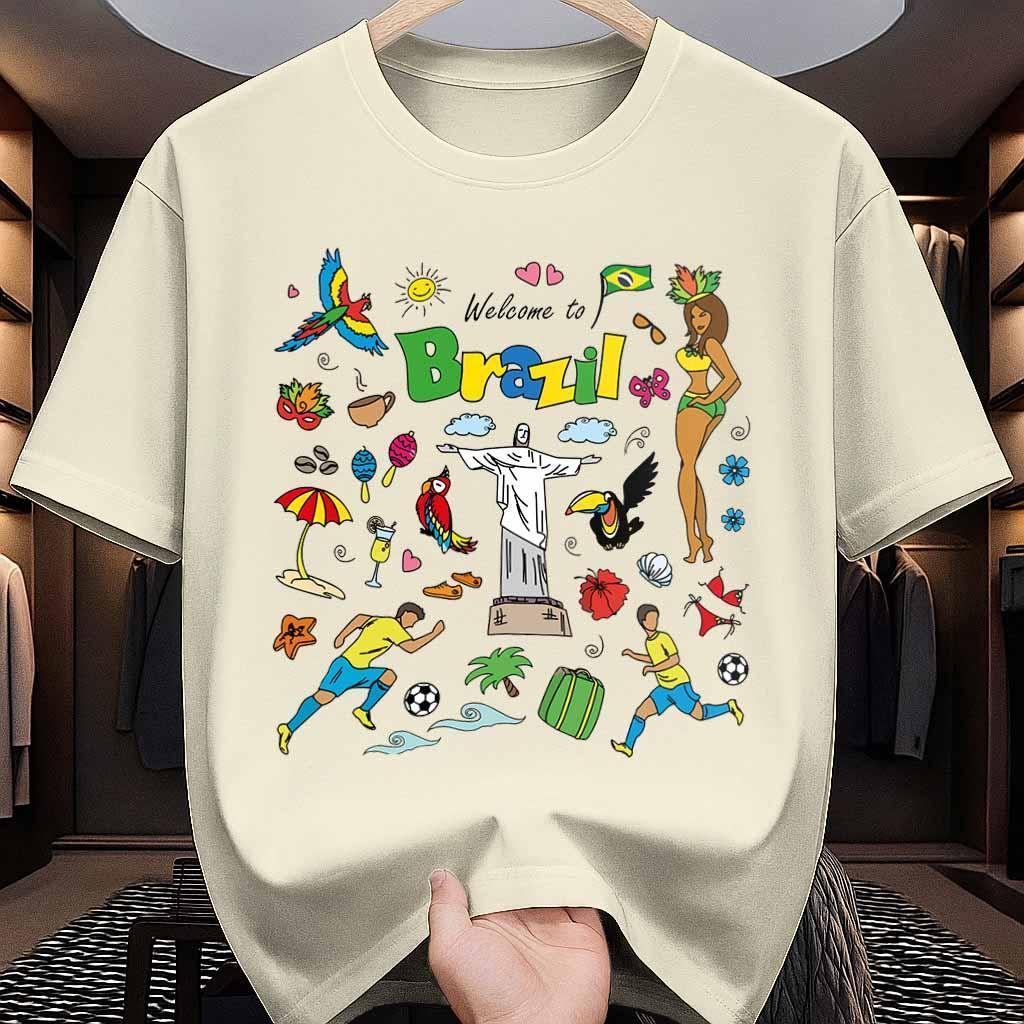 Camiseta Basica Unissex Brasil Time De Futebol Seleção Brasileira Copa Do Mundo Blusao Camisa