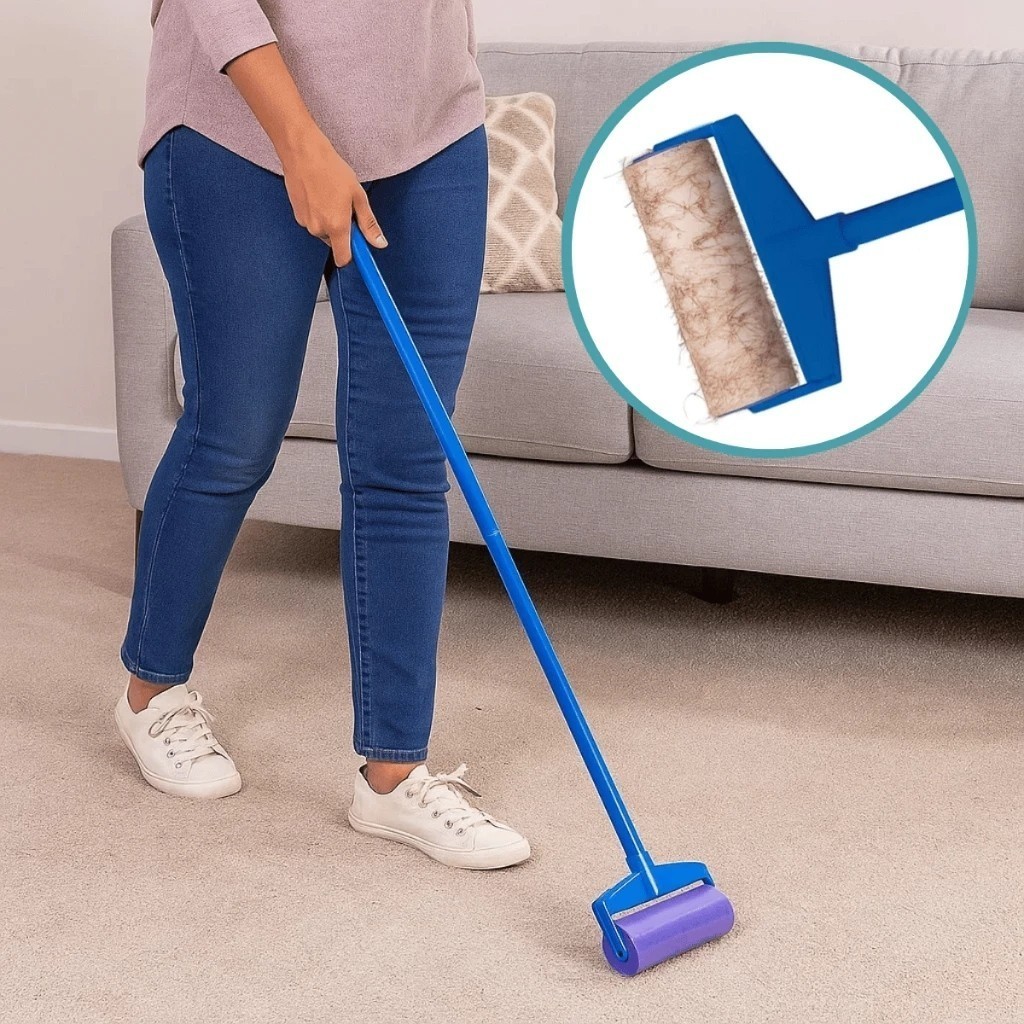 Rolo Tira Pelos Lavável Roupas Sofá Estofado Limpeza Reutilizável Removedor Pelagem Cabelo Pet Achadinhos Shopee