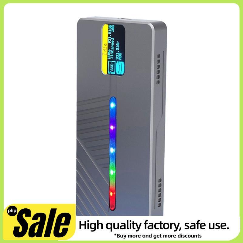 Gabinete SSD M2 NVME NGFF De 10 Gbps RGB Com Tela M/B + Key . 2 Caixa HD Externa 4 Tb Tipo C De Unidade Ard