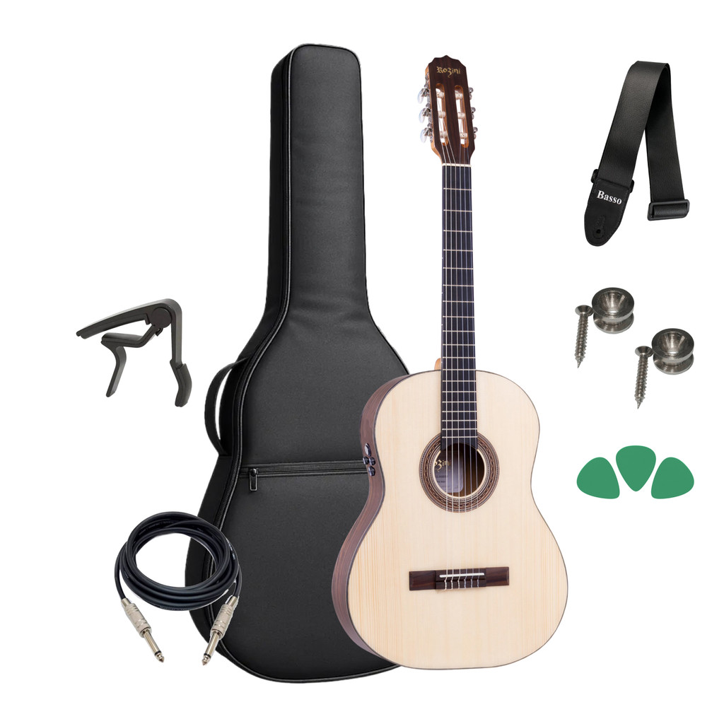 Violão Rozini Rx210.at.f.lp Eletrico Kit Capa Acessorios