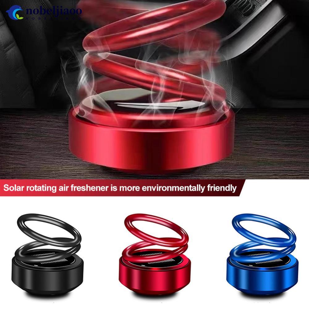 NOBELJIAOO Carro Auto Energia Solar Rotativa Aromaterapia Ar Mais Fresco Anel Duplo Acessórios Interiores Difusor Para D
