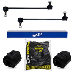 Kit 2 Bieletas + 2 Buchas Barra Estabilizadora Dianteira Chevrolet Spin Nakata Axios