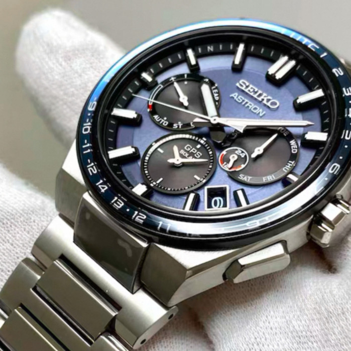 Relógio masculino da série Seiko Astron, 100% original, relógio casual de aço com display digital, equipado com três sub