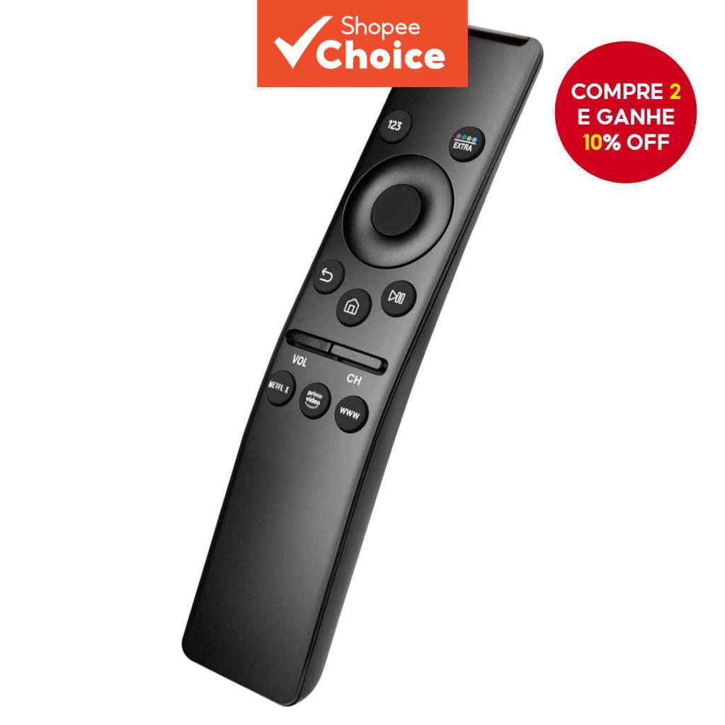 Controle Remoto Universal para TVs Samsung LED QLED UHD SUHD HDR LCD HDTV 4K 8K 3D Smart TVs com botões Netflix Prime