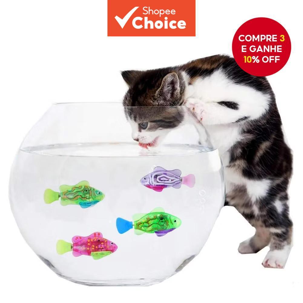 Brinquedo Eletrônico De Banho Para Gatos E Bebês-Peixes De Simulação De Natação Ativados Por Água Com Sensor De Abanar C