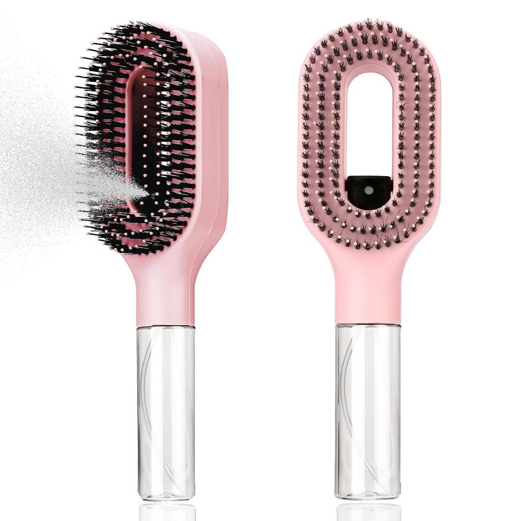 Escova De Cabelo Com Nebulização 2 Em 1 Spray De Água Embutido , Desembaraçadora Úmida E Seca Para Cabelos Cacheados/Gro