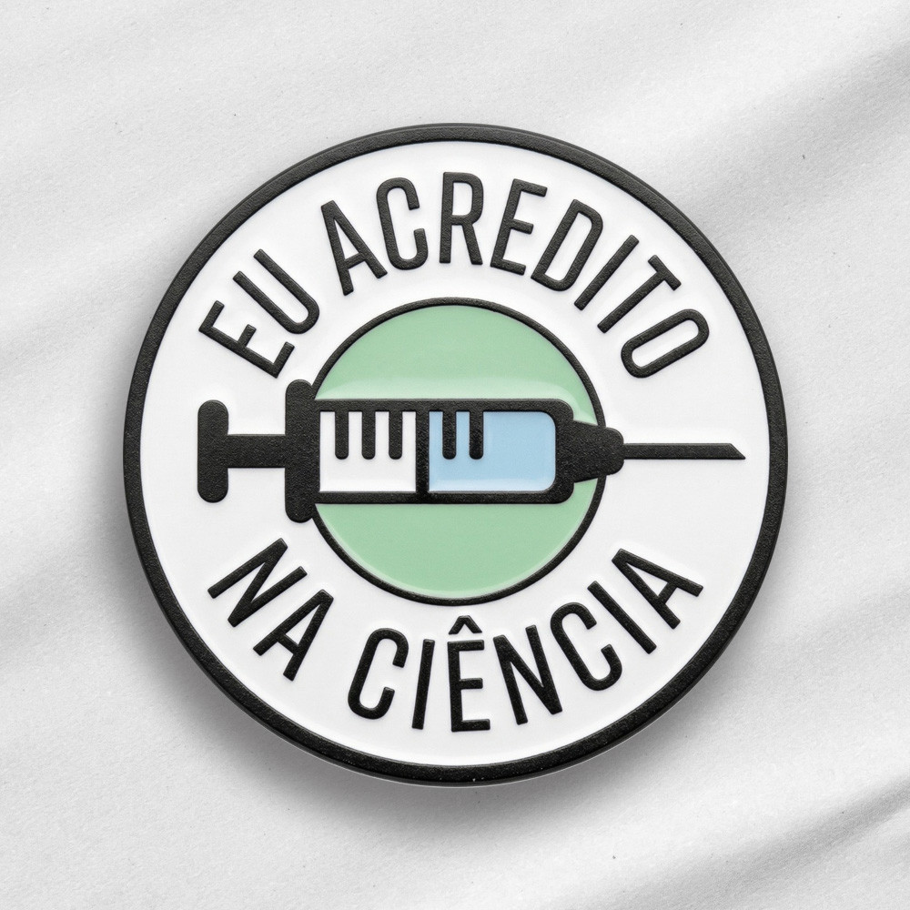 Pin Broche de Metal Eu Acredito na Ciência Medicina Saúde Farmácia Enfermagem Biologia