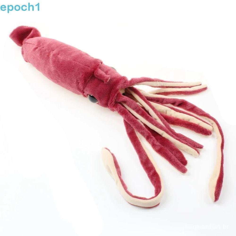 EPOCH1 Brinquedos De Pelúcia De Lula , Bonecas Choco De Animais Marinhos De Simulação , Vinho Tinto 65cm Macia
