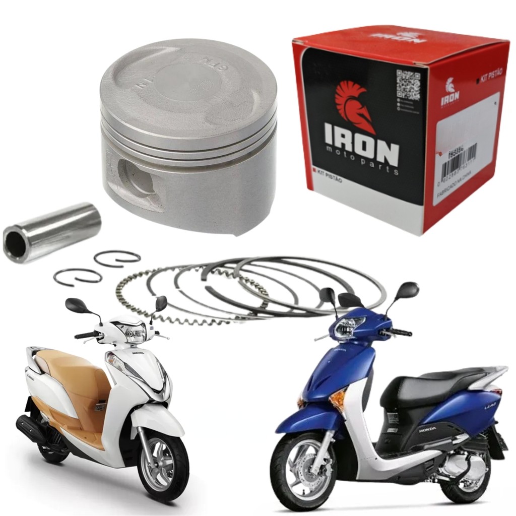 KIT PISTÃO STANDARD ANÉIS SEGMENTO E PINO IRON HONDA LEAD 110 2010 A 2019