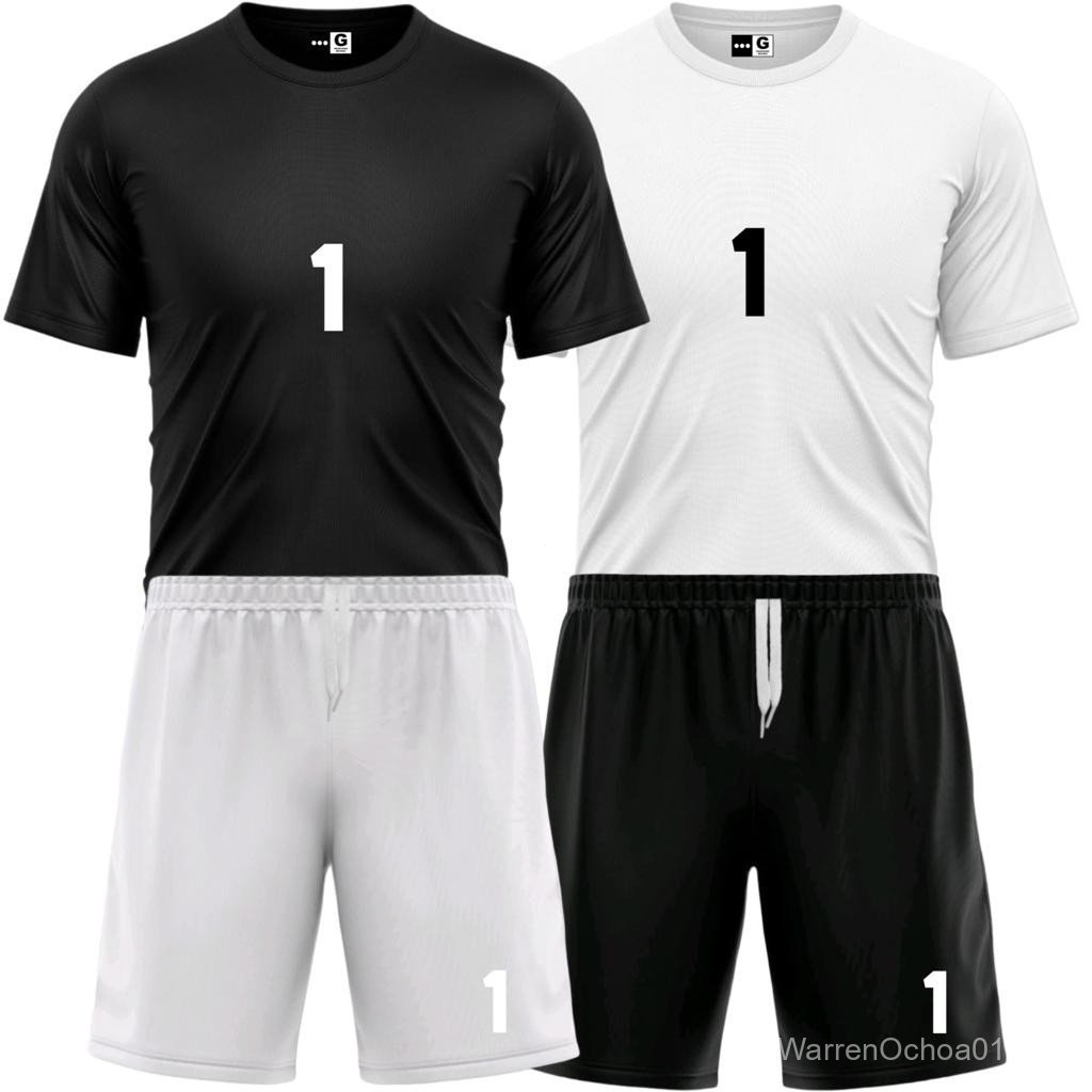 Conjunto: 1 Camisa e 1 Calção, Roupa de Ginástica/Futebol Masculina Dry Fit com o Número 1
