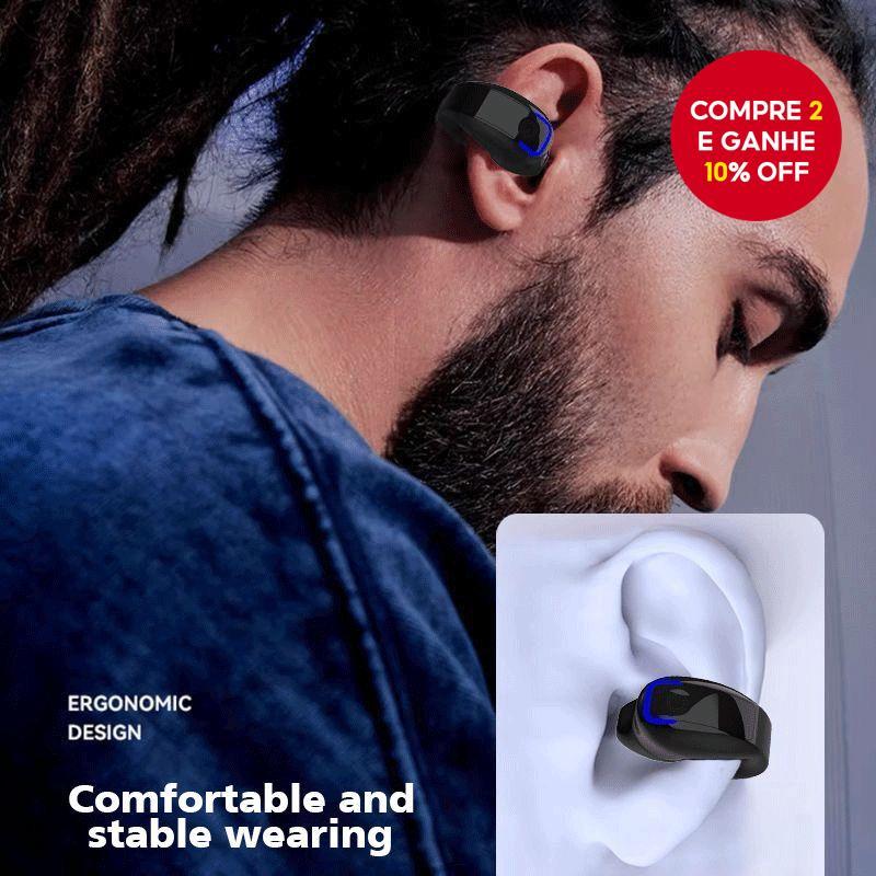 Novo Fone de Ouvido Bluetooth Vitog Business Sem Fio com Gancho para Ouvido, Fone de Ouvido Sem Fio com Driver OWS, Fone
