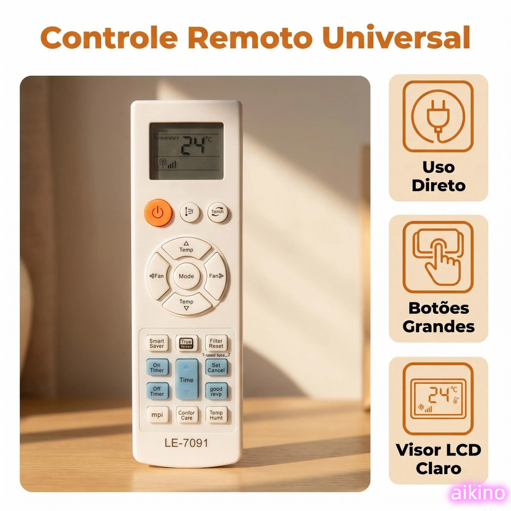 Controle Ar Condicionado Para Samsung Arh-2201 Max Plus E Crystal