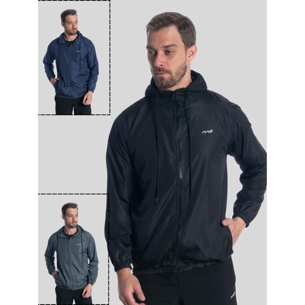 Kit 2 Jaqueta Blusa Corta Vento Masculino Impermeável Capuz