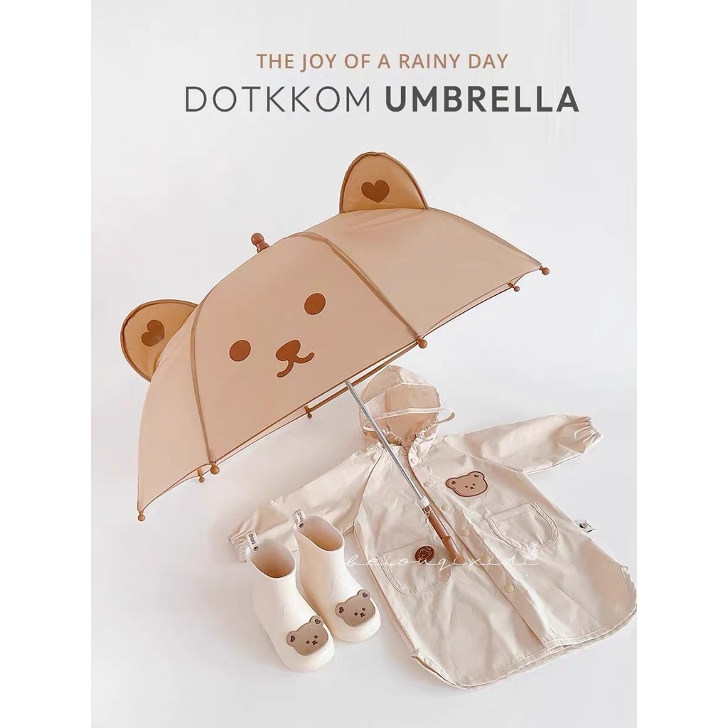 Coreia coreia tridimensional bonito urso guarda-chuva das crianças jardim de infância escola rua tiro guarda-chuva bebê 