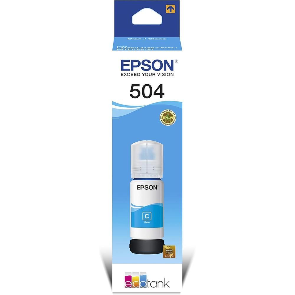 Refil de Tinta Epson T504 Ciano Original