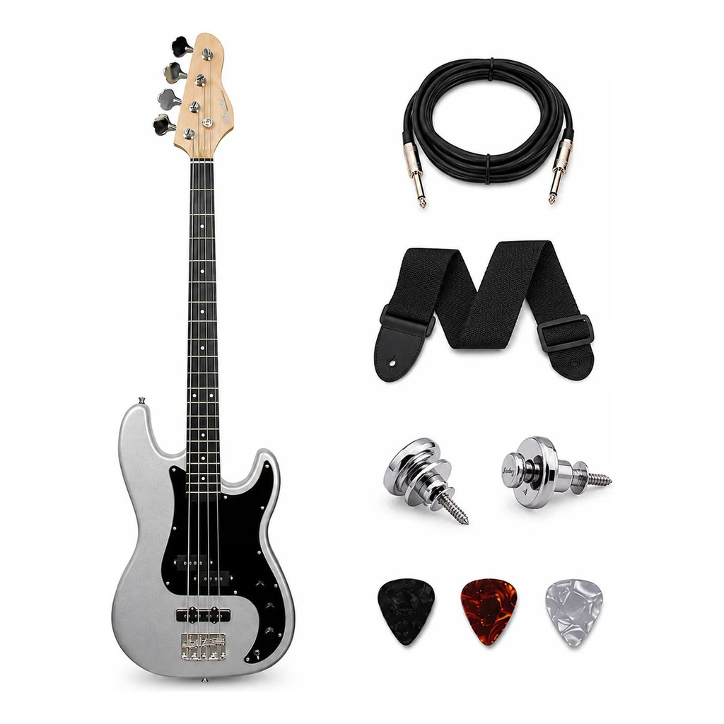 Contrabaixo Giannini Gp100 4 Cordas Destro Silver Envernizad