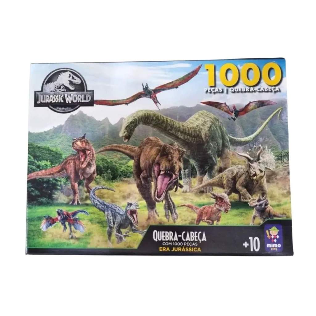 Quebra-Cabeça Puzzle 1000 Peças Era Jurássica Jurassic World Mimo Toys - 2092
