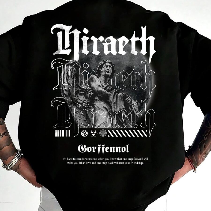 Camiseta Streetwear Algodão Camisa Estampada Anjo Miraeth Blessed Moda