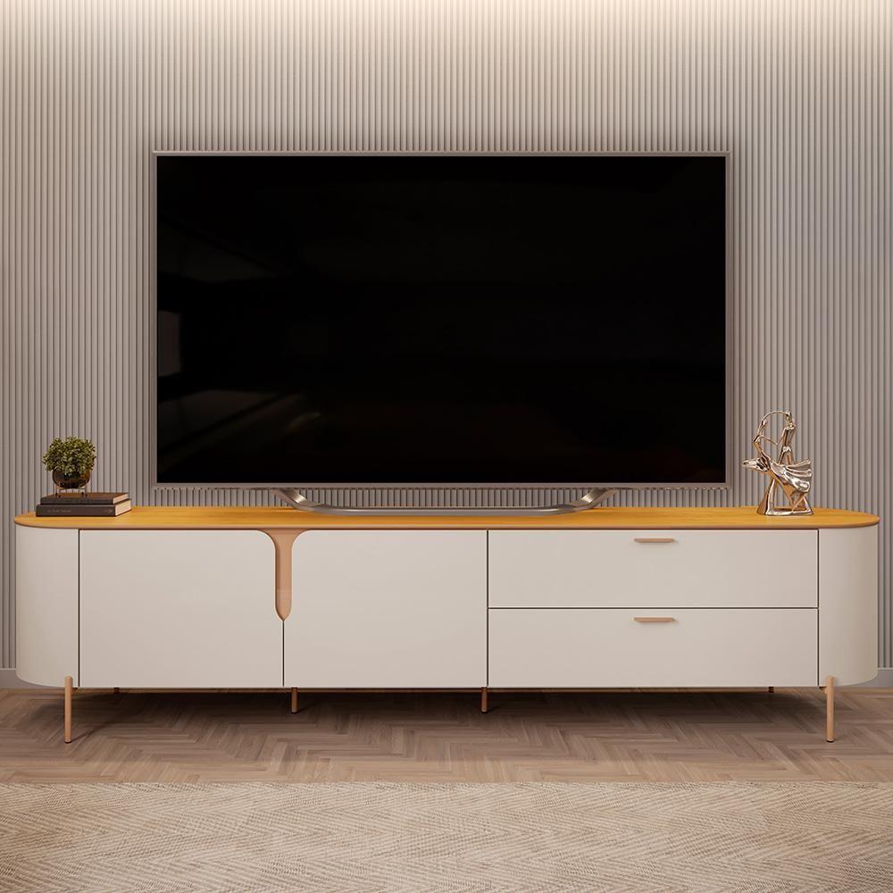 Rack Tv 75 Pol Orgânico Dion D05 Bali Cedro em Oferta na Shopee