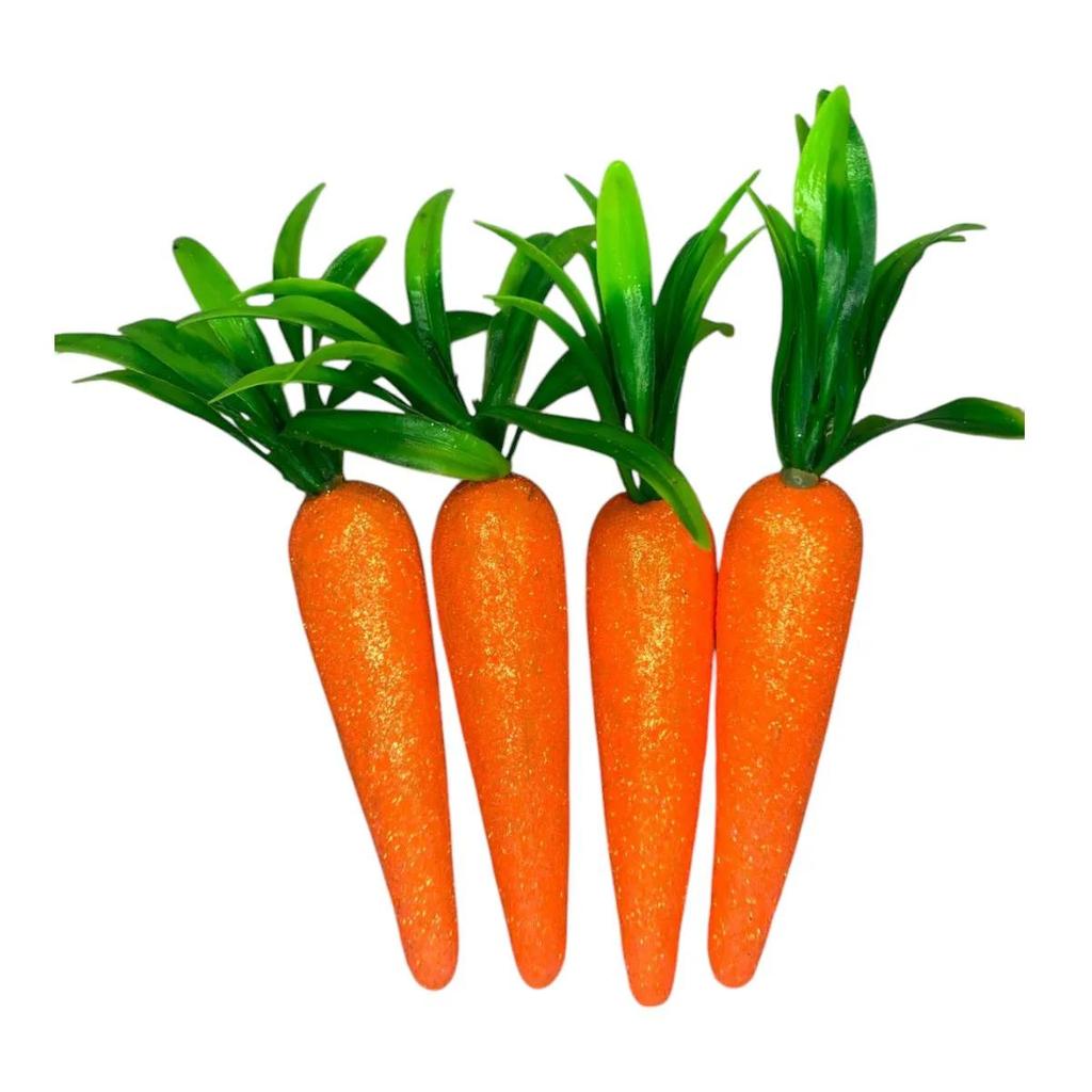 Cenoura Decorativa de Pascoa 15cm c/ 4 Unidades