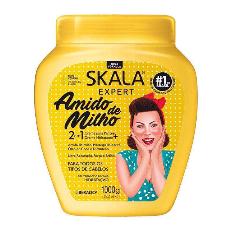 Creme para Pentear + Creme Hidratante Skala Expert Amido de Milho 1kg