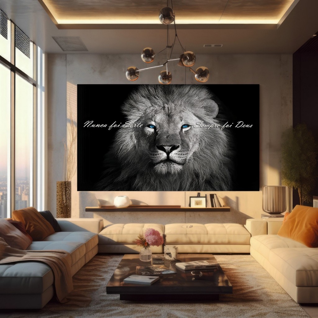 Quadro Decorativo GRANDE Alta Resolução Para Sala Quarto Escritório Nunca foi Sorte Sempre foi Deus