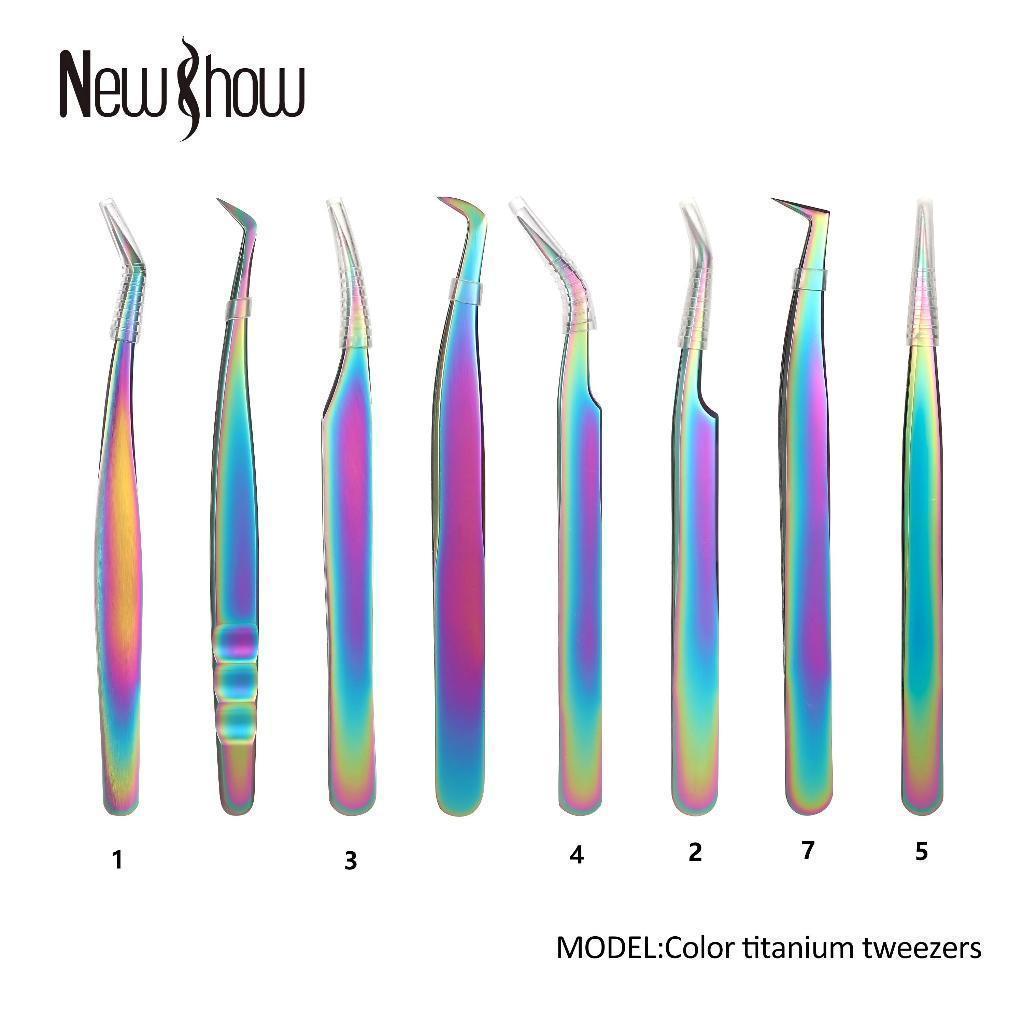 New Show  KIT Pinças para extensão de cílios-Alta Precisão em Oferta na Shopee