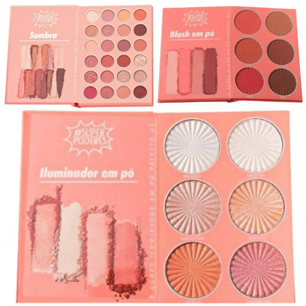 Kit De Maquiagem Paleta Com 36 Cores, Blush, Iluminador, Sombra Make Completa - Alta Pigmentação - Textura Macia