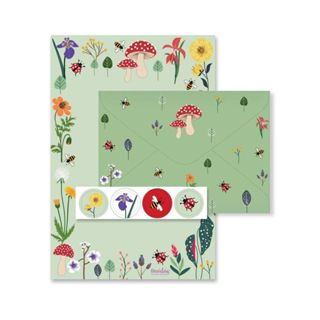 Papel de carta 4 unid. Love Garden verde Fina Ideia em Oferta na Shopee