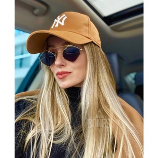 Boné Ny Aba Curva Estiloso para Moda Feminina e Masculina em Oferta na Shopee