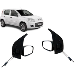 Par Retrovisor Uno Vivace 2010 2011 2012 2013 2014 2015 4 Portas Com Controle Interno
