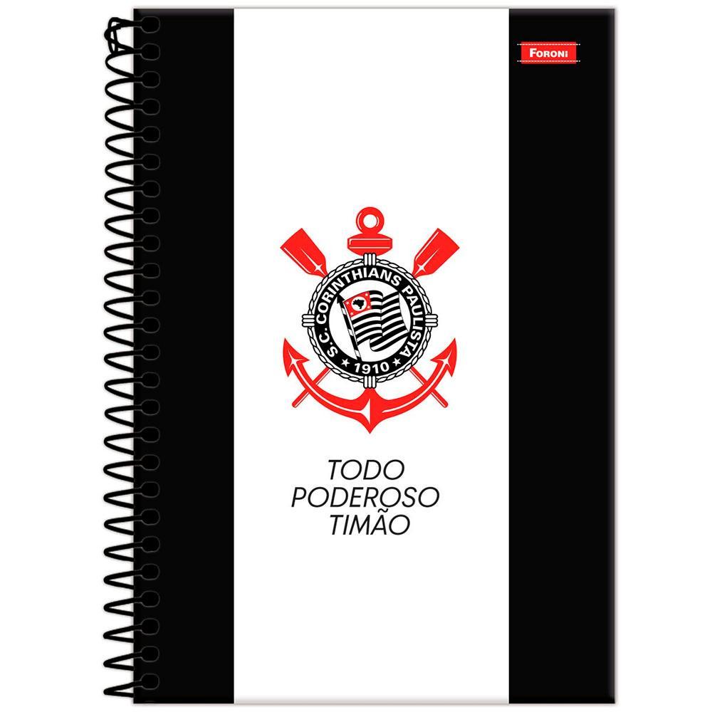 Caderno 1/4 Pequeno 14x20cm Espiral 80 Folhas Corinthians Timão Foroni em Oferta na Shopee