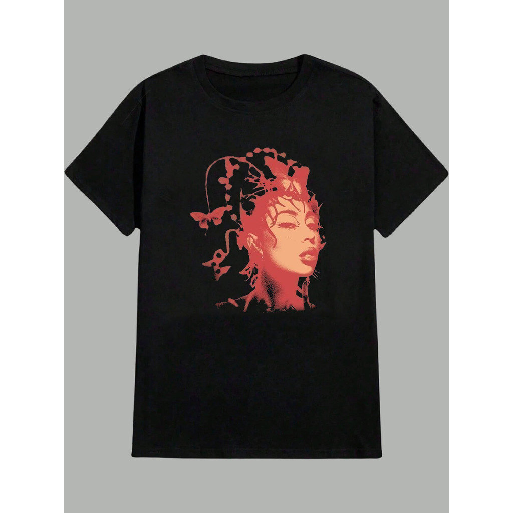 Camiseta Cantora Pop Kali Uchis Camisa 100% Algodão Streetwear Lançamento - Envio Rápido