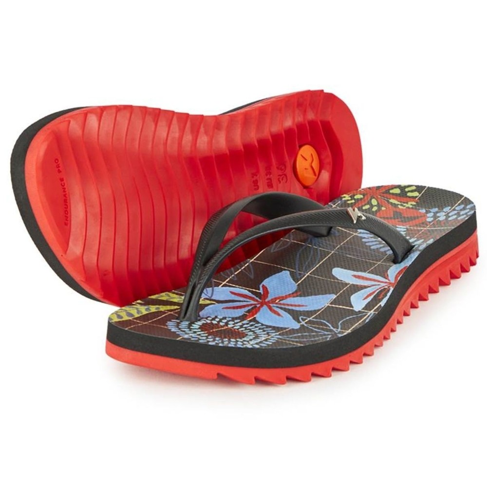 Chinelo Kenner Ibiza Jardim Feminino - Preto e Vermelho em Oferta na Shopee