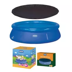 Piscina Inflável 4600 Litros Redonda Splash Fun com Capa Mor