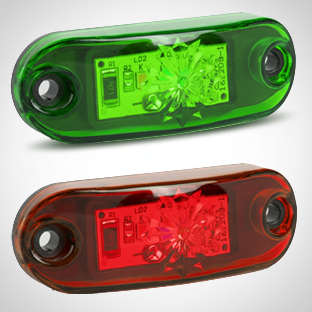 Kit 2 Luz Navegação Led Verde Vermelha Barco Lancha Navegação