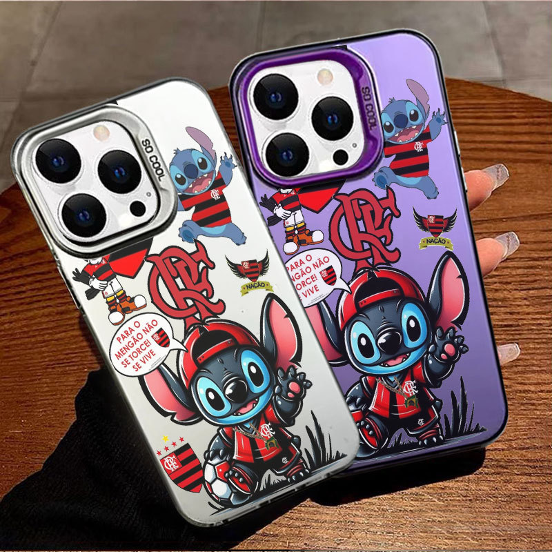 Capinha Capa Para Moto E22 40 G14 10 20 30 22 24 34 52 54 60 84 Clube de Futebol Stitch Silicone Anti-impacto Case