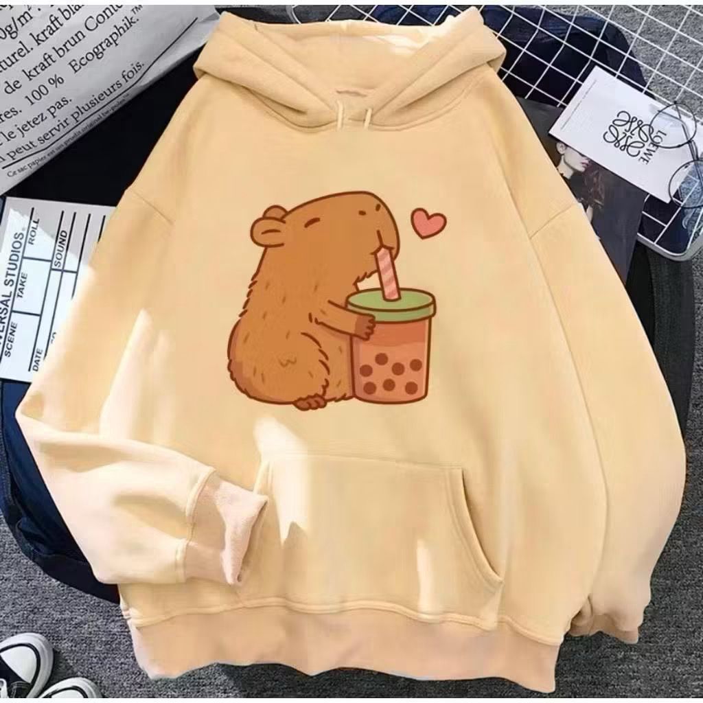 Moletom Canguru Com Gorro Feminino Blusa de Frio Feminina Estampada