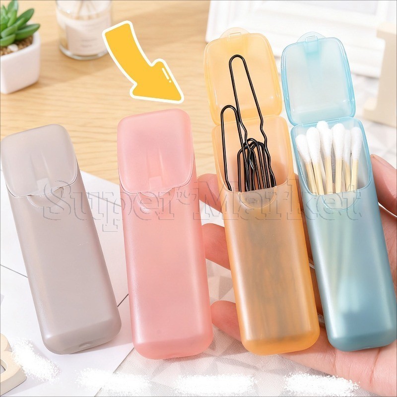 Mini Caixa De Armazenamento Para Cápsulas De Viagem-Palitos De Dente , Fio Dental , Cotonetes-Recipiente Organizador Por