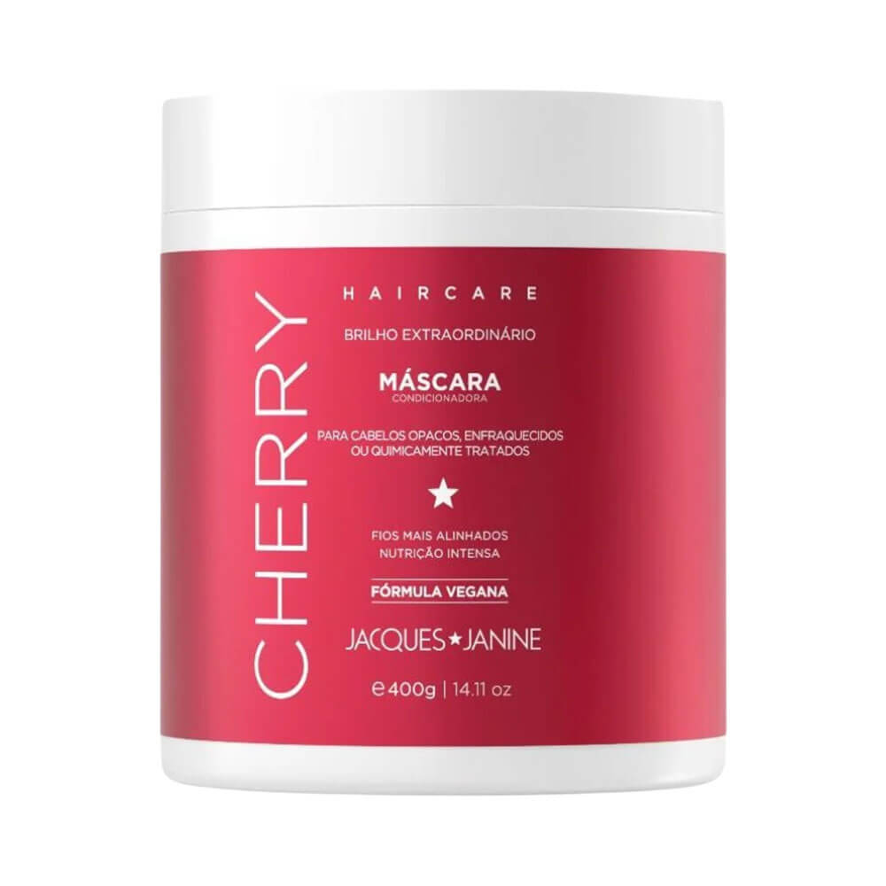 Máscara Capilar Jacques Janine Haircare Cherry 400g em Oferta na Shopee