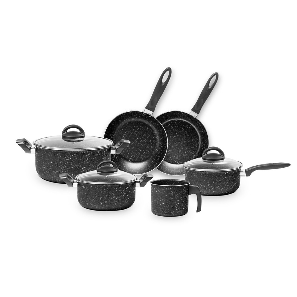Jogo Panelas Ceramic Life Suprema Preto 6 Peças Brinox