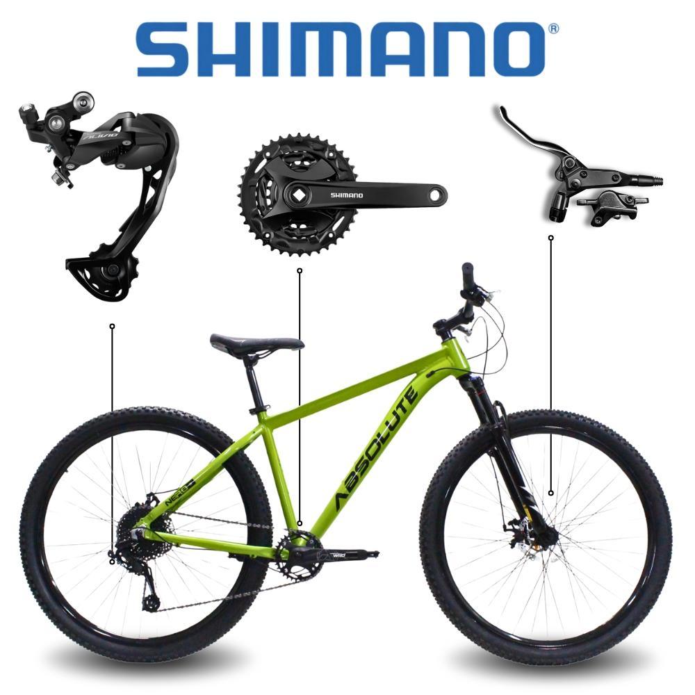 Bicicleta Aro 29 Absolute Nero 5 Shimano Alivio 27V Freio Hidráulico  Suspensão com Trava Absolute