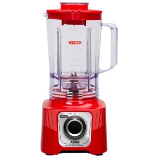 Liquidificador Arno LN63 Power Max San Cristal - 15 Velocidades + Pulsar, 3,1 Litros, 1400W, Vermelho em Oferta na Shopee