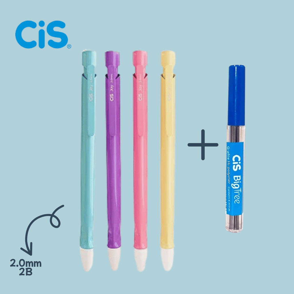 KIT Lapiseira CIS JOY 2.0mm Pastel + Grafite BigTree 2B
