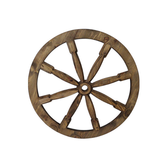 Roda de Carroça Rústica Madeira Pinus Decorativa 58cm Decoração Casa Festa