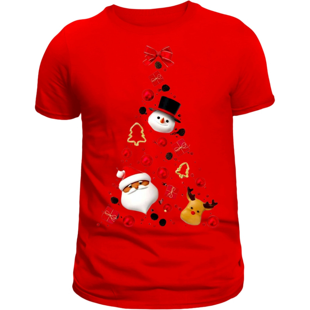 Linda MODA LIVRE- Camisetas Masculina Feminina Personalizadas Personagens Feliz Natal 100% algodão Premium 30.1 Algodão