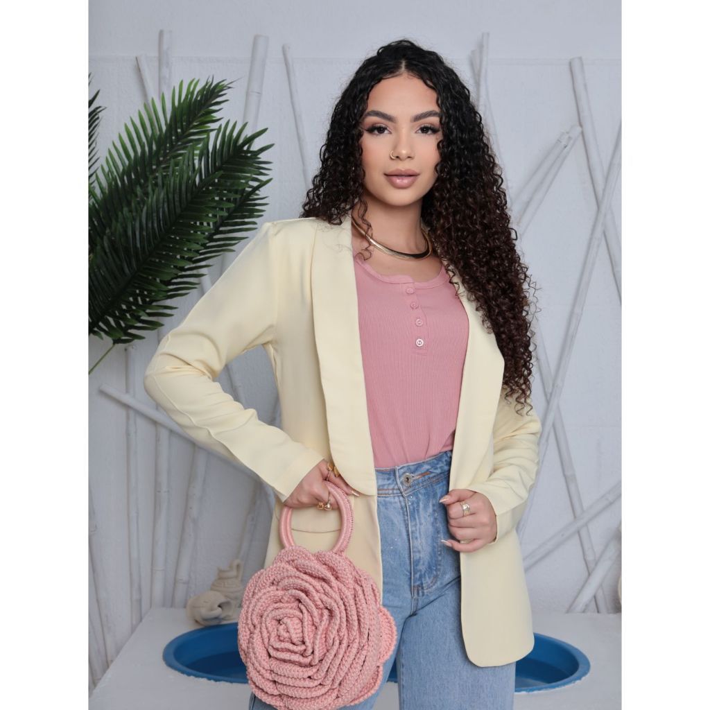 Blazer Alfaitaria casaquinho Elegante Terninho Social Casaco