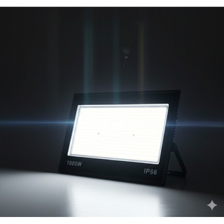 Refletor LED 1000W Branco Frio Bivolt Slim à Prova D’Água Alça Iluminação Profissional