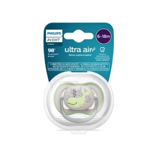 Chupeta Ultra Air Philips Avent 6–18 Meses Individual Verde (SCF086/05) em Oferta na Shopee