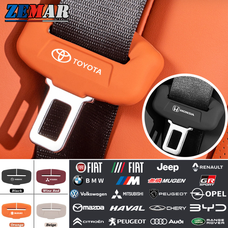 【ZEMAR】Protetora De Fivela Cinto De Segurança De Carro Silicone Antiderrapante Anti Arranhões Acessórios Internos Autom em Oferta na Shopee